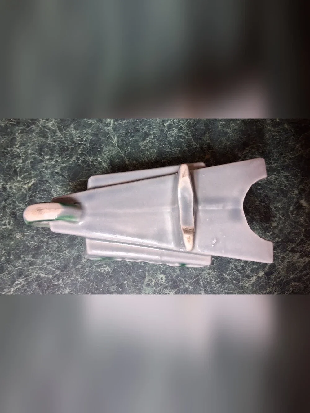 Vintage Shawnee Mccoy Gray Green Wheelbarrow With Ivy Planter Glossy